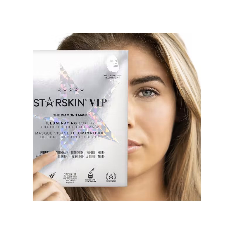 VIP The Diamond Mask™ Illuminating Bio-Cellulose Face Mask